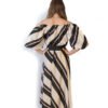 Rochie Midi cu Imprimeu Dungi