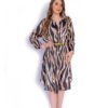 Rochie Midi cu Imprimeu Zebra Rochie Midi cu Imprimeu Zebra