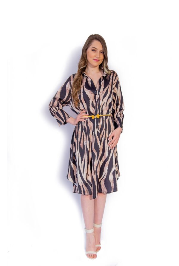 Rochie Midi cu Imprimeu Zebra Rochie Midi cu Imprimeu Zebra