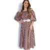 Rochie Midi cu Imprimeu Buline