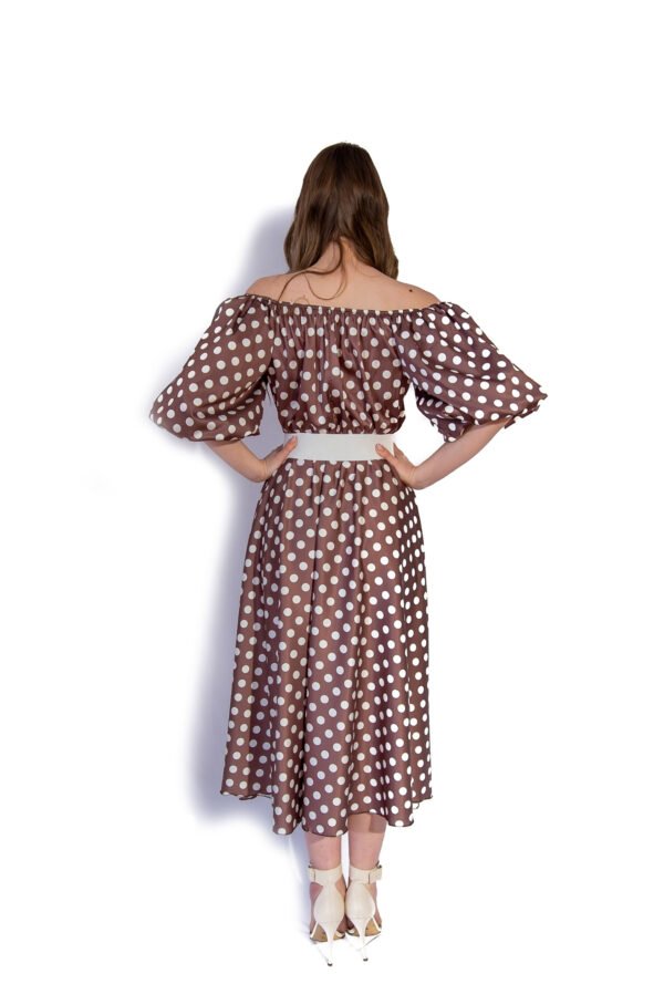 Rochie Midi cu Imprimeu Buline