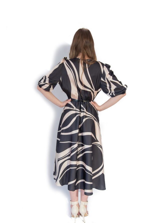 Rochie Midi cu Imprimeu Abstract