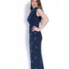 Rochie de Seară Asimetrică cu Detalii Strălucitoare