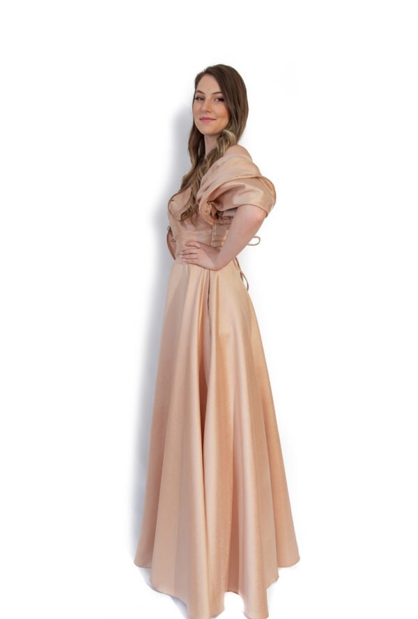 Rochie de Seară cu Mâneci Bufante