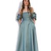 Rochie de Seară cu Mâneci Bufante