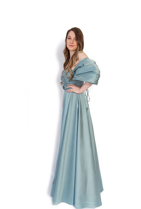 Rochie de Seară cu Mâneci Bufante