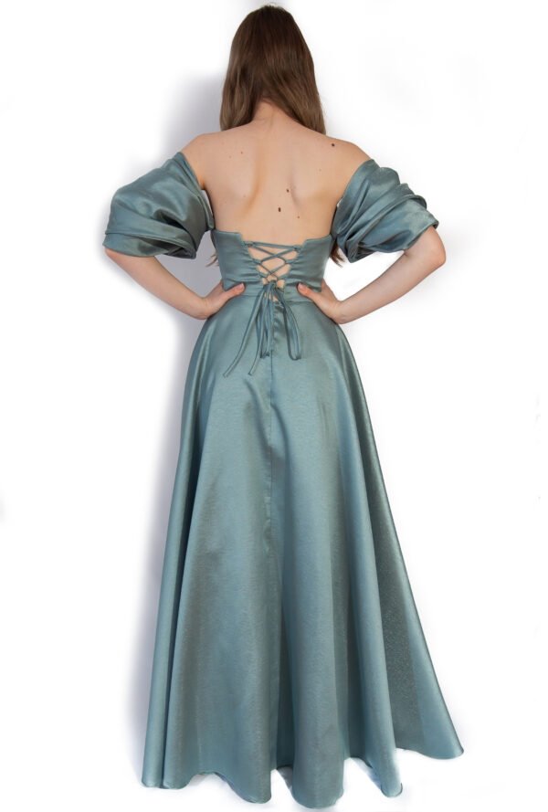 Rochie de Seară cu Mâneci Bufante