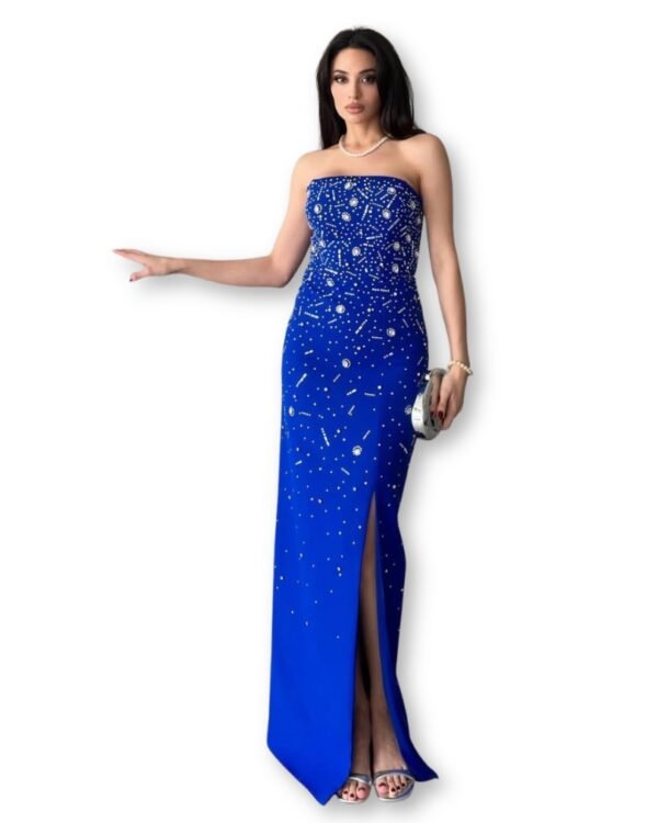 Rochie de Seară cu Detalii Strălucitoare
