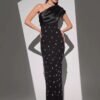 Rochie de Seară Asimetrică negru