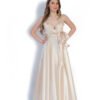 Rochie de Seară din Satin cu Fundă Laterală