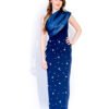 Rochie de Seară Asimetrică cu Detalii Strălucitoare