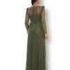 Rochie de Seară cu Aplicații Fine_Verde oliv