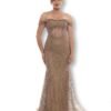 Rochie de seară Bardot Bej cappuccino
