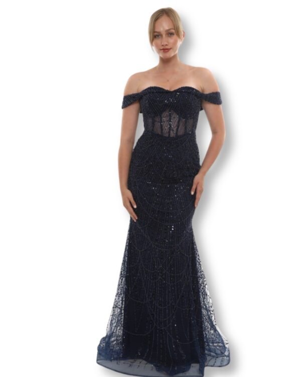Rochie de seară Bardot Bleumarin